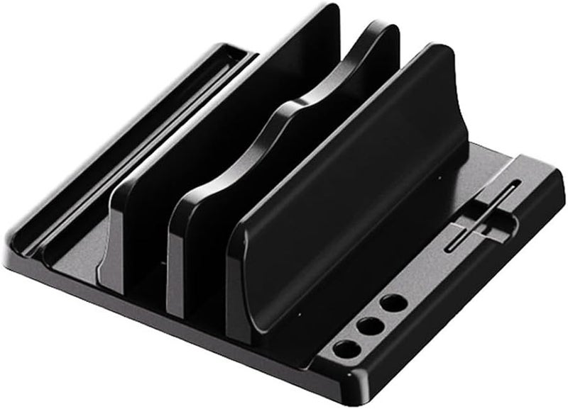 Universal Laptop Stand Vertical Adjustable Holder for PC Computer Tablet Black - Image 1
